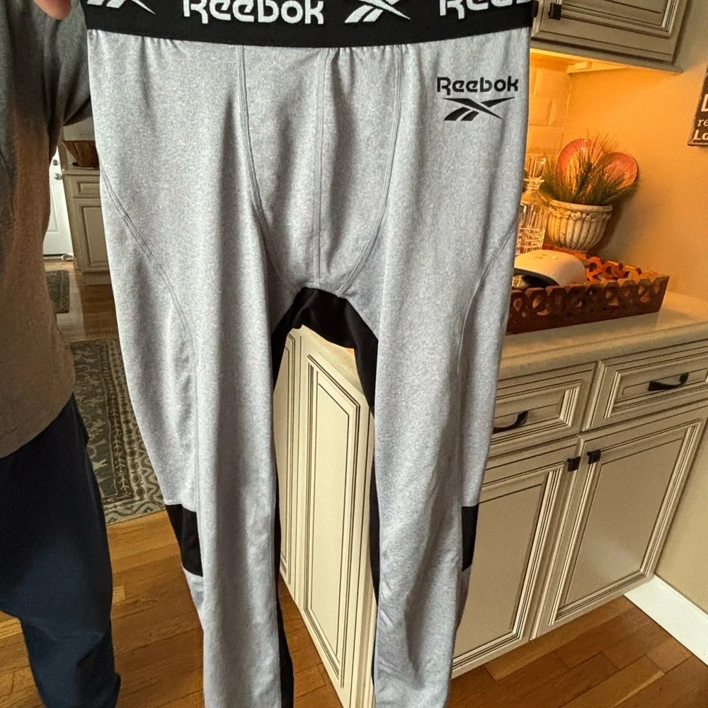 Reebok Gray Performance compression pants